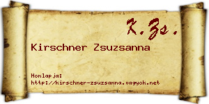 Kirschner Zsuzsanna névjegykártya